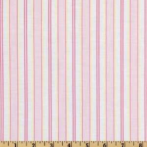  44 Wide Little House Candy Stripe Berry Fabric By The 