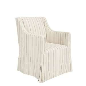  Sandra Fabric Chair   Beige Stripe Furniture & Decor