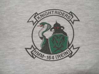 Knightriders HMM 164 Shirt USMC US Marines Helicopter Vtg Westpac 2/97 