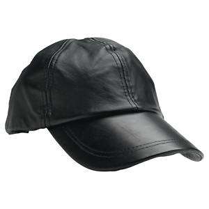 Solid Genuine Leather Baseball Cap one size fits all  