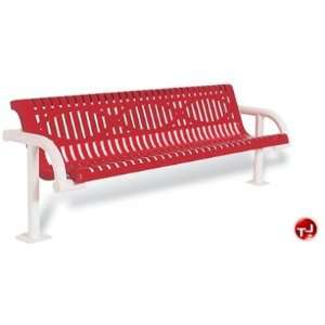   975, 72 Inground Contour Cantilevered Steel Bench