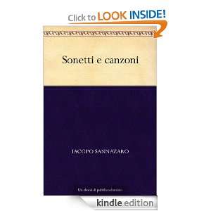 Sonetti e canzoni (Italian Edition) Iacopo Sannazaro  