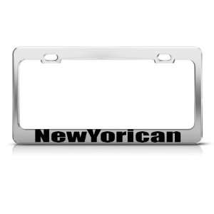 Newyorican Ny New York Puerto Rico License Plate Frame Stainless