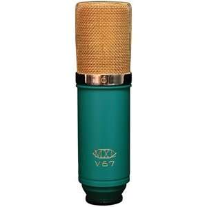    V67G Large Capsule Condenser Microphone in green/gold. Electronics