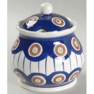  Kent Pottery Circle Sugar Bowl & Lid, Fine China Dinnerware 