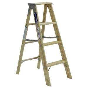   1311 04 250 Pound Duty Rating Type 1 Stocky Wood Stepladder, 4 Foot