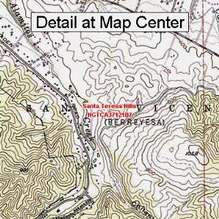 USGS Topographic Quadrangle Map   Santa Teresa Hills, California 