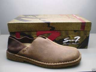 SEVEN7 SHOES MENS GENUINE LEATHER & SUEDE BROWN STEPIN  