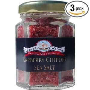 Caravel Gourmet Sea Salt, Raspberry Chipotle, 5.2 Ounce (Pack of 3 