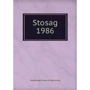  Stosag. 1986 Stockbridge School of Agriculture Books