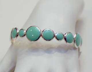 New IPPOLITA Silver & Turquoise Enamel Bracelet $395  