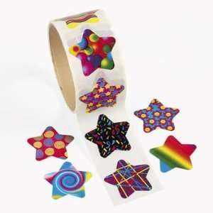  Funky Star Roll Stickers (1 roll) Toys & Games