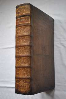 MASSIVE FOLIO VINEGAR BIBLE IN ORIGINAL DICED CALF 1717  