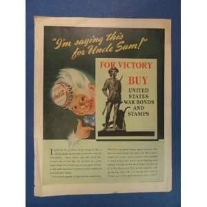 Coca cola Print Ad. Orinigal 1943 Vintage Magazine Art. sprite speaks 