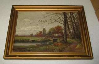 ANTIQUE DA FISHER LISTED CALIFORNIA LANDSCAPE PAINTING  