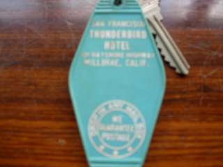 Thunderbird Hotel Millbrae CA Hotel key and fob  