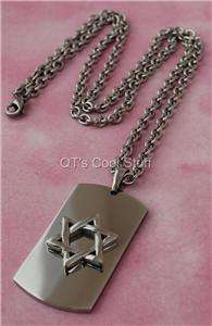   DAVID 316L STAINLESS STEEL PENDANT CHAIN NECKLACE MENS JEWELRY  