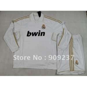  new white real madrid 11 12 home long sleeve shirts 2011 