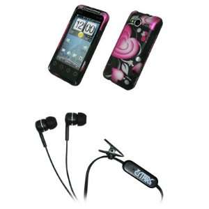 EMPIRE Black with Pink Hearts Design Hard Case Cover + Stereo Hands 