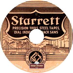 Starrett Antique Precision Tools Catalog on DVD  