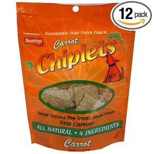 Durango Chiplets Dog Treats, Carrot, 6 Ounce Bags (Pack of 12)  