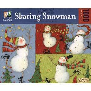   Susan Winget Skating Snowman 1000 Piece Puzzle Toys & Games