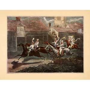   Steeplechase Horse Race Nacton Church   Orig. Tipped in Print Home