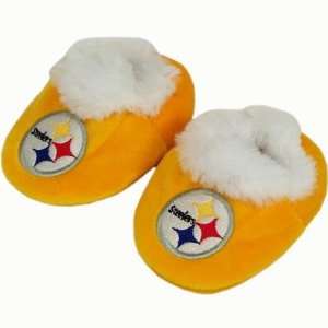 PITTSBURGH STEELERS OFFICIAL LOGO BABY BOOTIE SLIPPERS 3 6 
