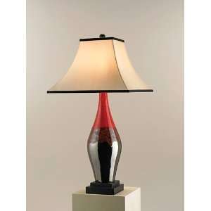 Currey & Company 6190 Gatsby Table Lamps in Red And Metallic Graphite 