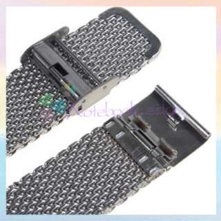 20mm Stainless Steel Mesh Strap Watch Band Buckle Clasp  