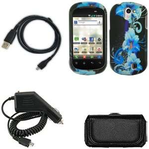  iFase Brand LG Doubleplay C729 Combo Blue Flower 