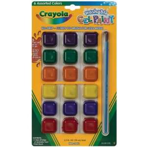  Crayola Washable Gel Paint 3 Each Of 6 Colors [Office 