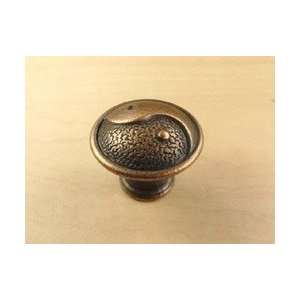   Cast, Knob, 1 1/4 inch diameter Antique Copper in the Dynasty