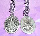 Sacred Heart & Immaculate Heart Medal on 24 Chain  