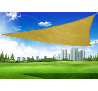 New 11.5 Triangle Sun Shade Sail Canopy Outdoor Patio Sand Color 