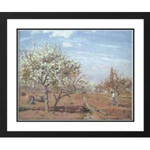 Pissarro, Camille 23x20 Framed and Double Matted Orchard in Bloom at 
