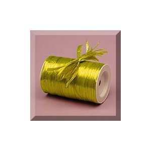  1ea   1/4 Bright Gold Pearlized Wraffia Ribbon Health 