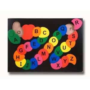  Childs Wooden Alphabet ABC Puzzle Toys & Games
