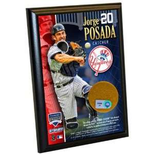  Jorge Posada Yankees 4x6 Dirt Plaque