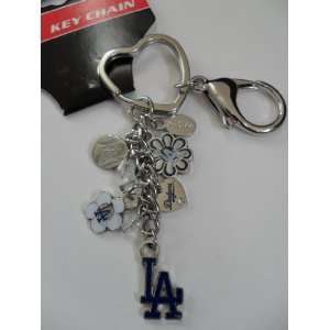  MLB Los Angeles Dodgers Keychain Metal Keyring with Charms 