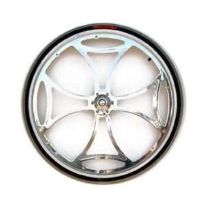 Glance Wheels   Cross   Size 24 inch   Clear Anodized Hand Rims   1 
