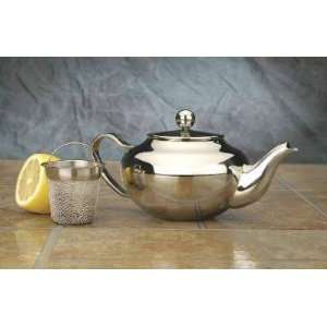  RSVP Stainless Steel Teapot with Infuser 32 Oz. Kitchen 