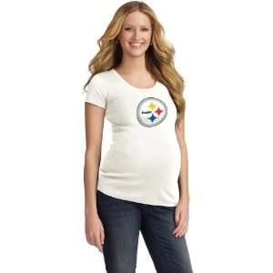   Steelers Women s Maternity T Shirt  White