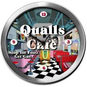  QUALLS 14 Inch Cafe Metal Clock Quartz Movement Kitchen 