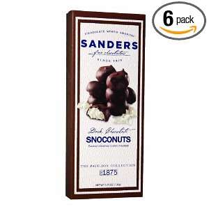 Sanders Pavilion Dark Chocolate Snoconuts, 3.75 Ounce (Pack of 6 