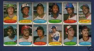 1974 Topps 12 Stamp Panel Carlton Fisk, Lou Pinella ++  