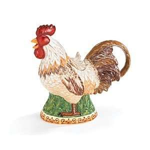  French Country Rooster Teapot For Country Kitchen Decor 