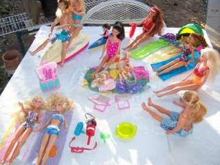   BARBIE, KEN, SKIPPER AND FRIENDS SPENDING THE DAY AT BEACH  
