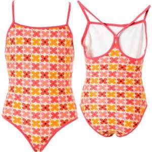    Piece Swimsuit   Girls Sixties FlowerCerise, XL