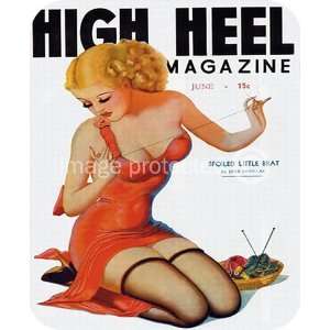  Spoiled Little Brat High Heel Magazine Pinup Art MOUSE PAD 